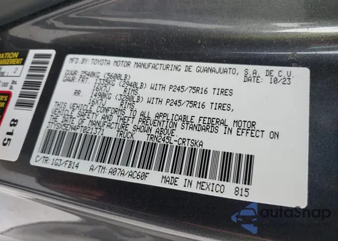 2023 Toyota Tacoma Access Cab/Sr/Sr5 from USA, damaged, VIN 3TYSX5EN4PT021371